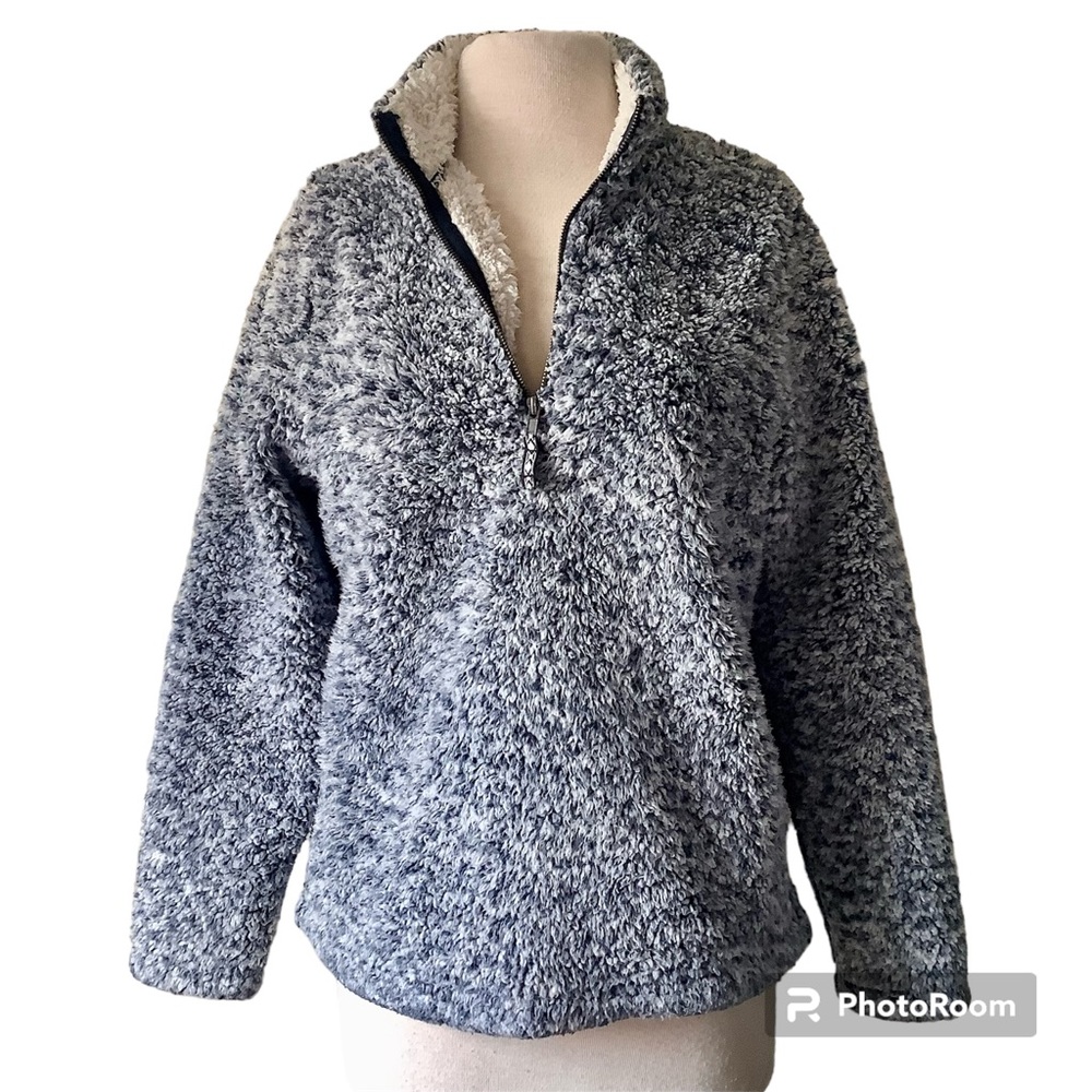Blue Sherpa 1/4 Zip Jacket